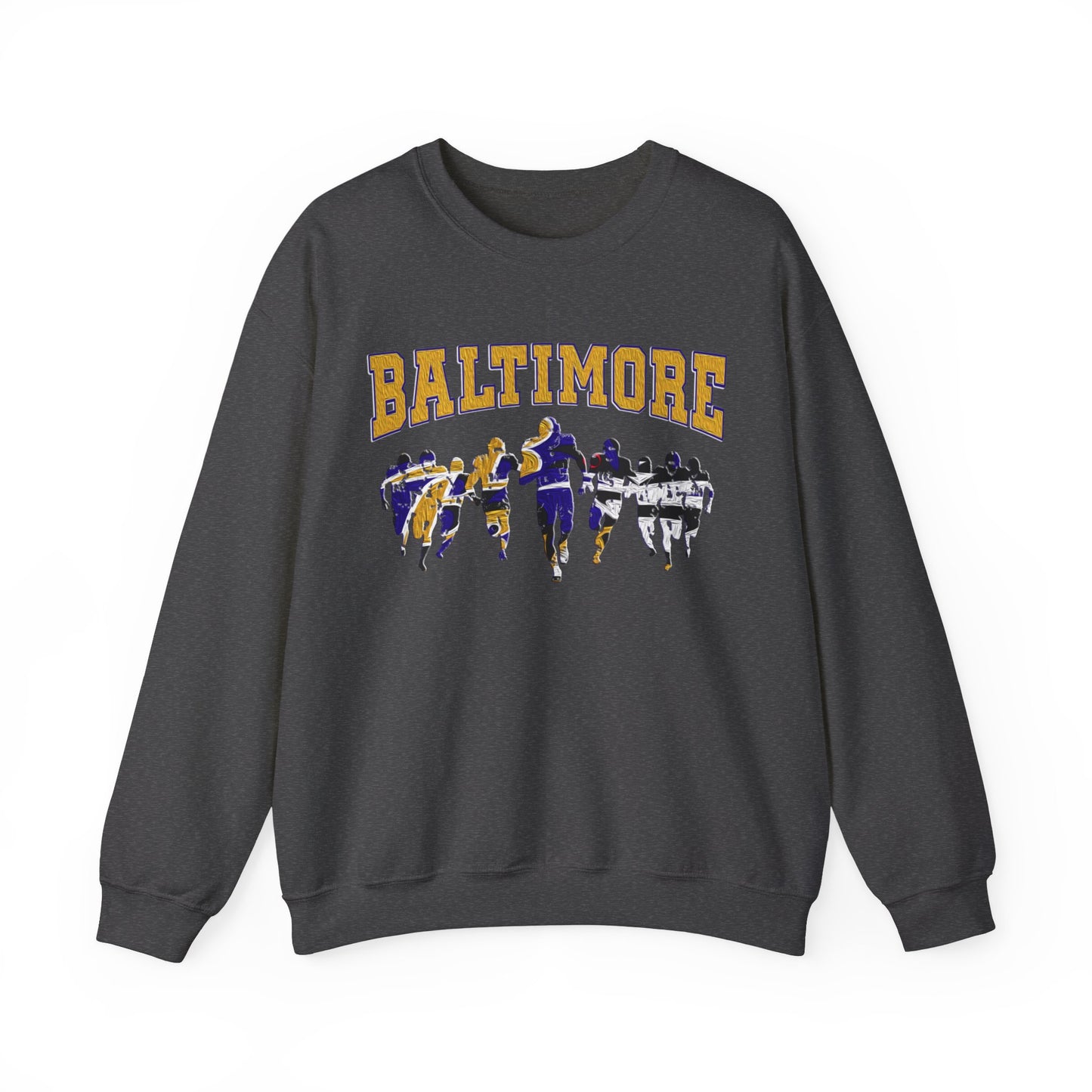Baltimore Football  - Unisex - Heavy Blend Crewneck Sweatshirt - Oil Paint Print Style