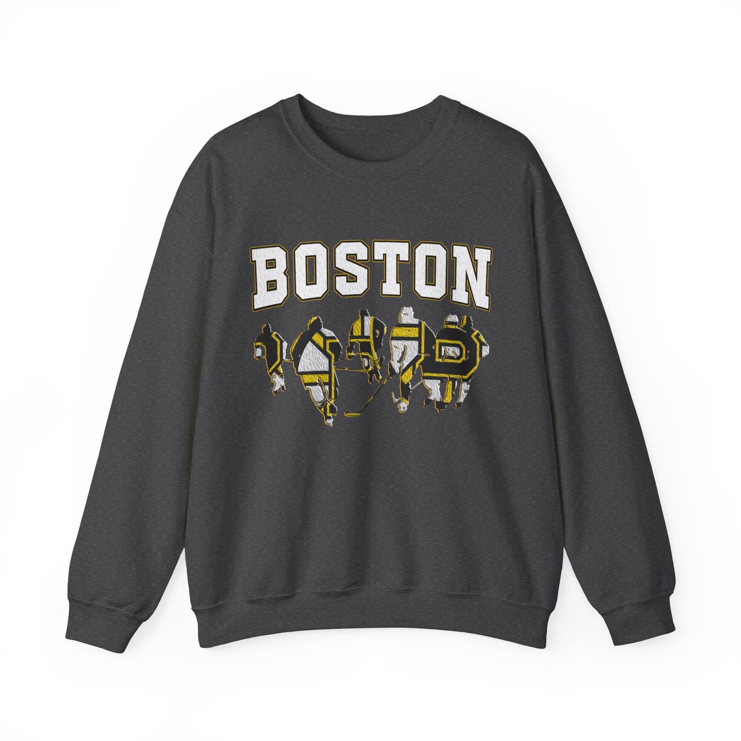 Boston Hockey  - Unisex - Heavy Blend Crewneck Sweatshirt - Oil Paint Print Style
