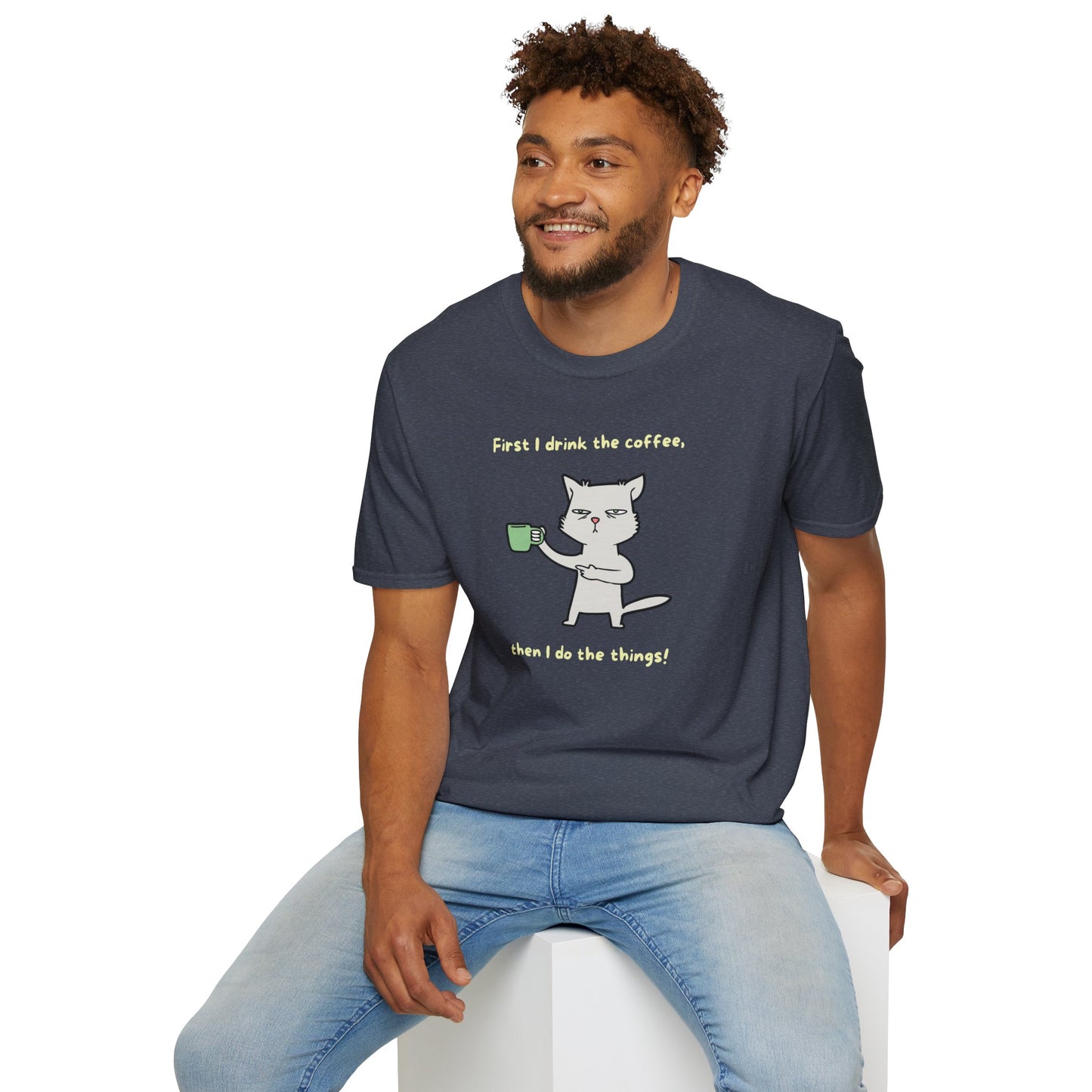 Cats and Coffee - Unisex - Softstyle T-Shirt