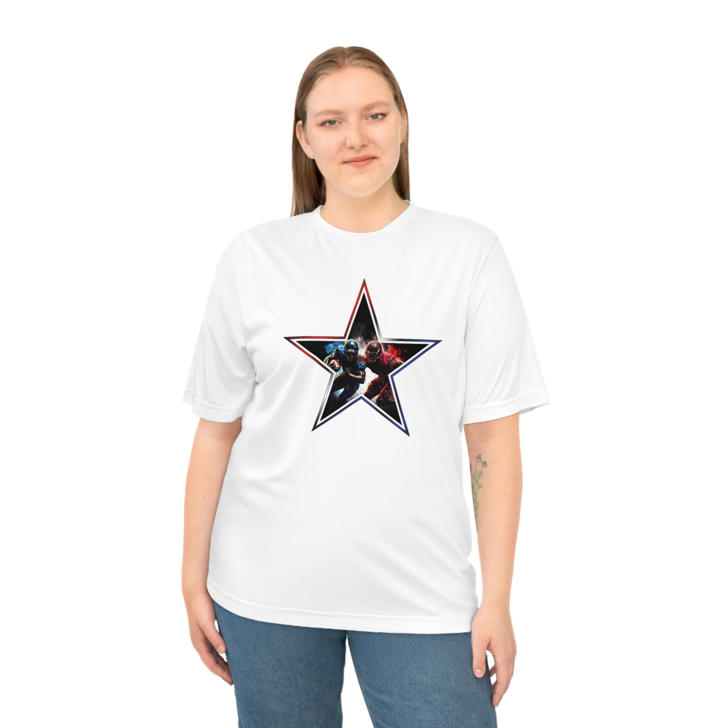 Texas Football - Watercolor Images - Jersey #13 #21 - Unisex Zone Performance T-shirt - Front Image Only