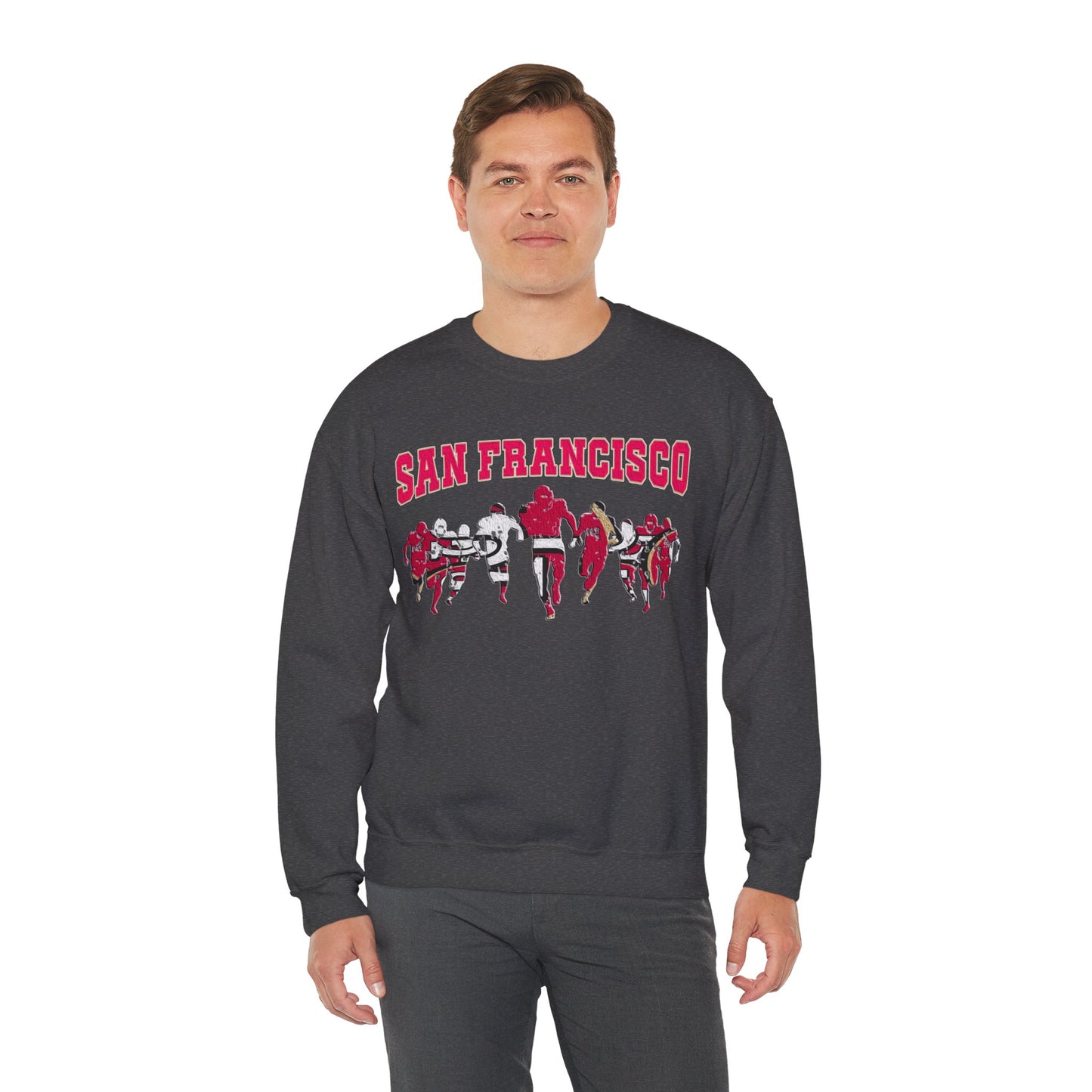 San Francisco Football  - Unisex - Heavy Blend Crewneck Sweatshirt - Oil Paint Print Style