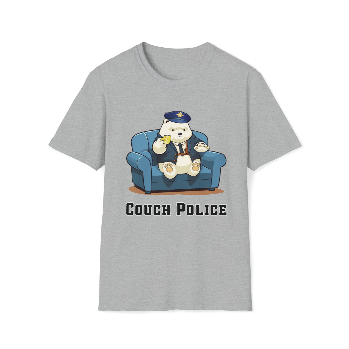 Funny Shirt - Couch Police - Unisex - Softstyle T-Shirt