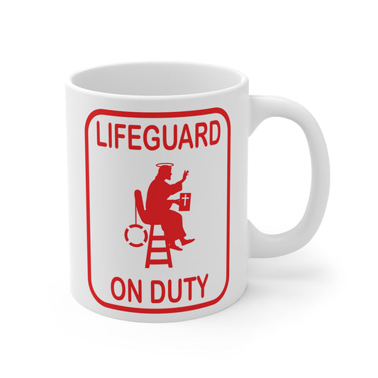 Lifeguard On Duty - Jesus the lifeguard - Mug 11oz