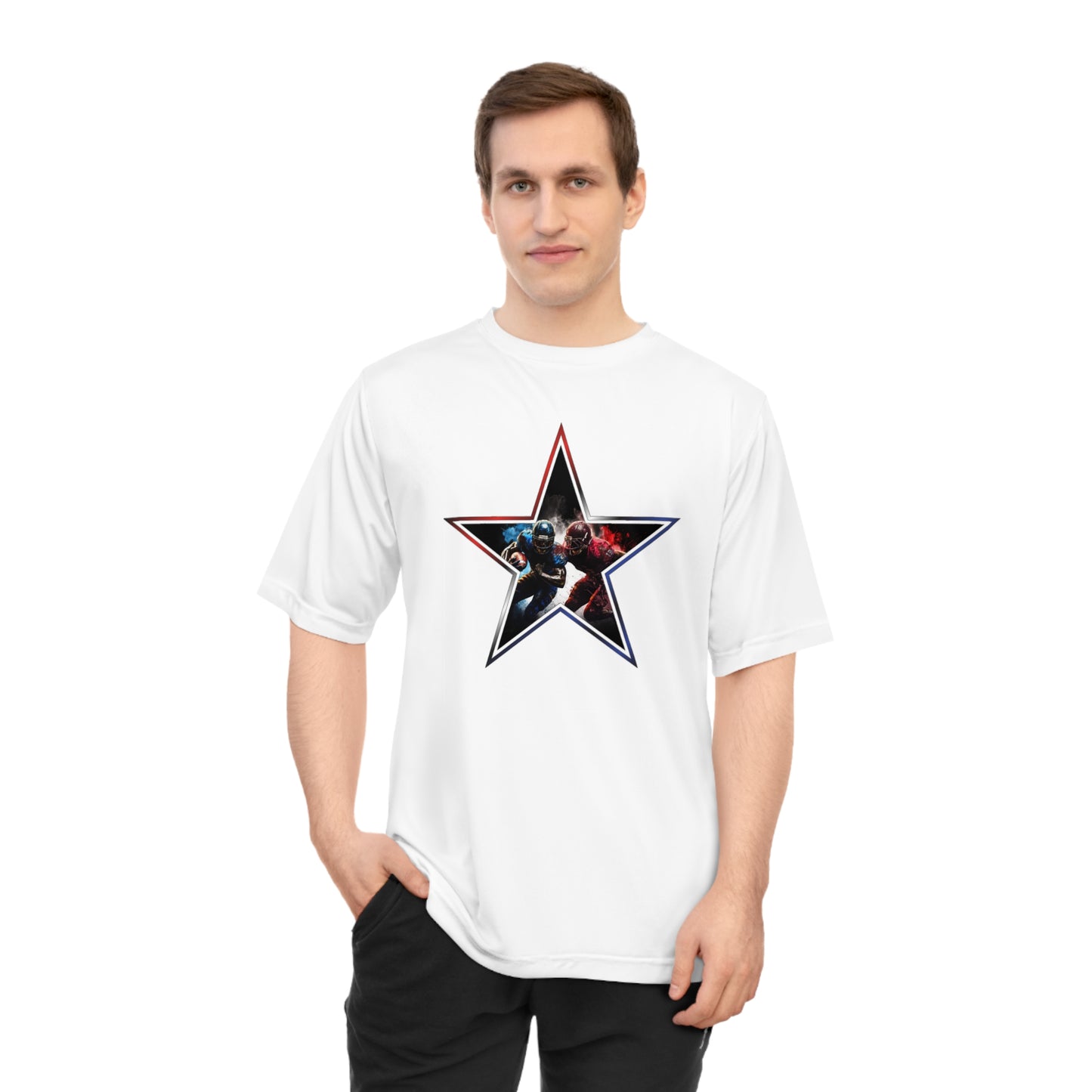 Texas Football - Watercolor Images - Jersey #13 #21 - Unisex Zone Performance T-shirt - Front Image Only