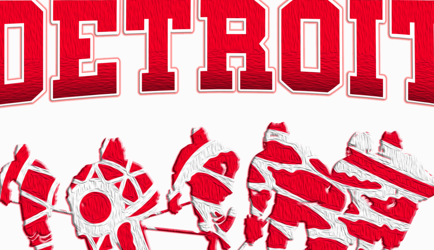 Detroit Hockey  - Unisex - Heavy Blend Crewneck Sweatshirt - Oil Paint Print Style