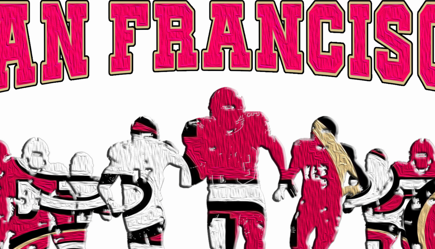 San Francisco Football  - Unisex - Heavy Blend Crewneck Sweatshirt - Oil Paint Print Style