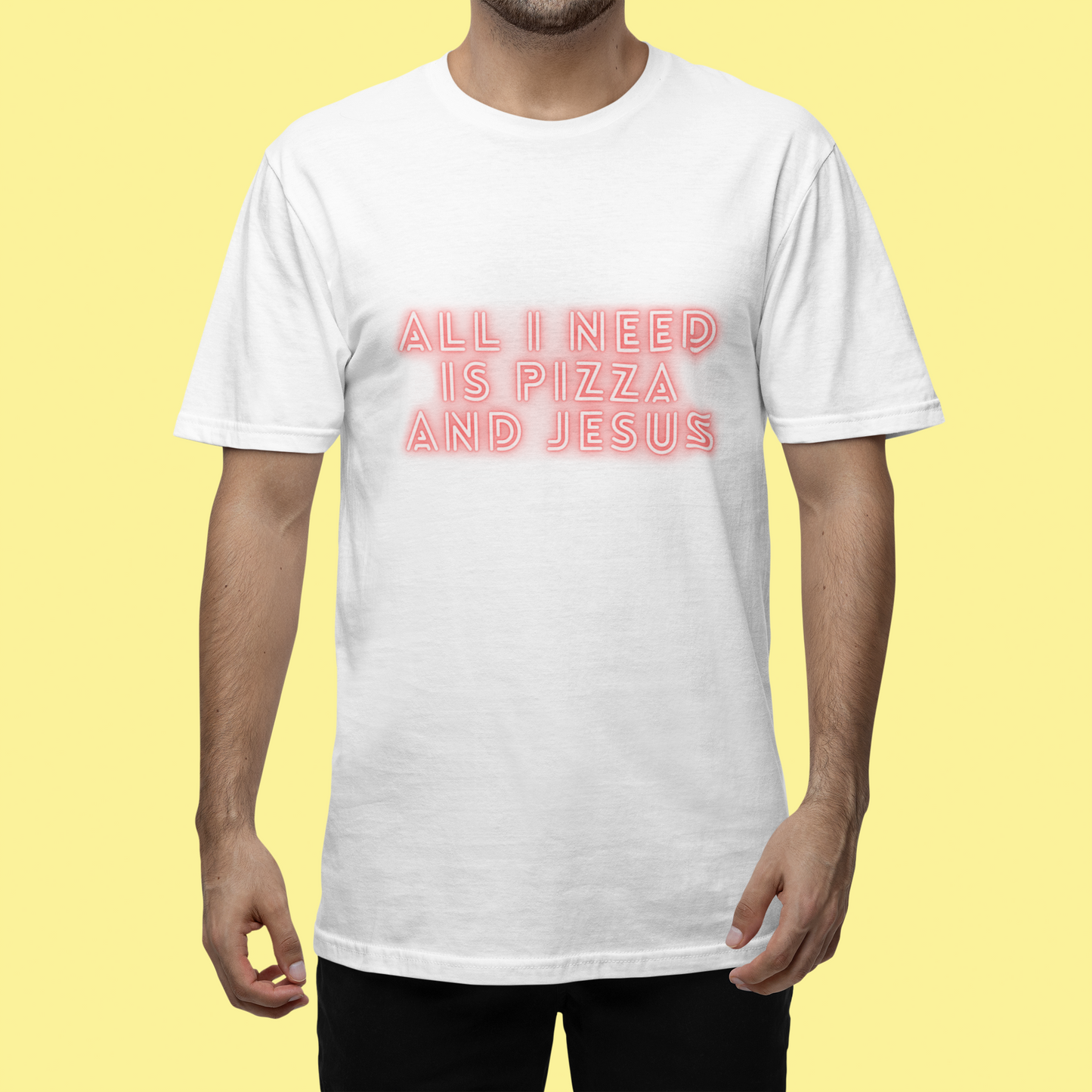 Christian shirt - Pizza and Jesus - Unisex Softstyle T-Shirt